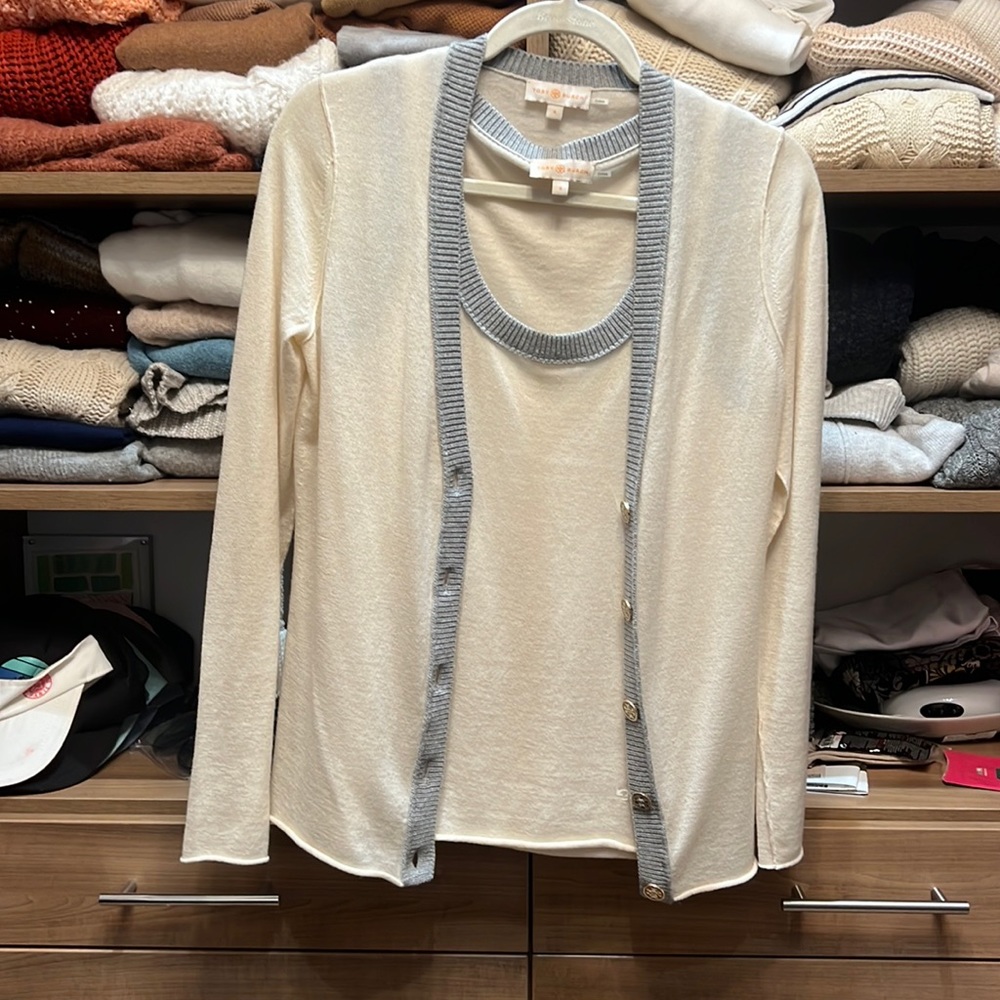 Tory Burch 100% Cashmere sweater set.